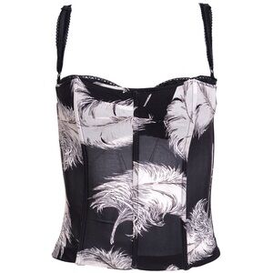 Dolce & Gabbana 1997 Feather Corset Top